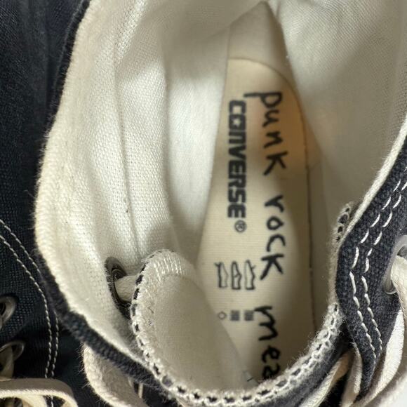 Converse Kurt Cobain All Star Black High Tops Men’s 10 Punk Rock FREE SHIPPING - Picture 8 of 11